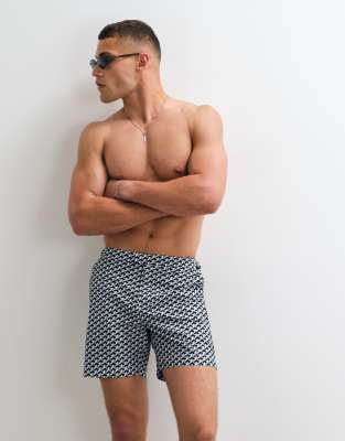 Belier Illusion Print Swim Shorts In Multi