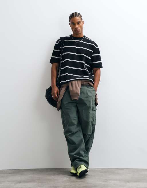 Belier Jordan stripe t-shirt in black, 3 of 5