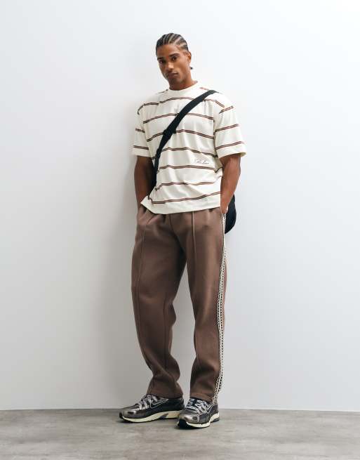 Belier Jordan stripe t-shirt in off White, 2 of 5