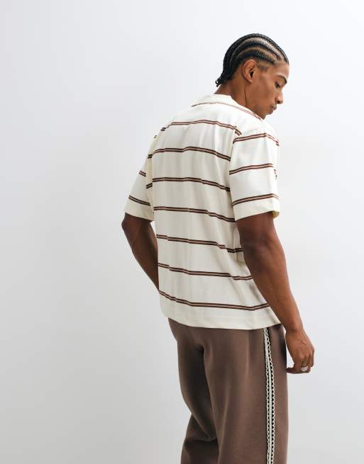 Belier Jordan stripe t-shirt in off White, 4 of 5
