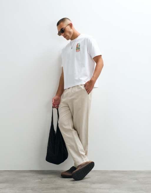 Belier location back print graphic t-shirt in white, 3 of 5