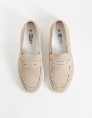 Belier Monoco Textured Loafers In Neutral
