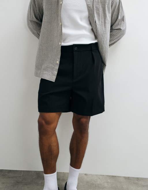 Belier relaxed fit tailored shorts in black, 4 of 5