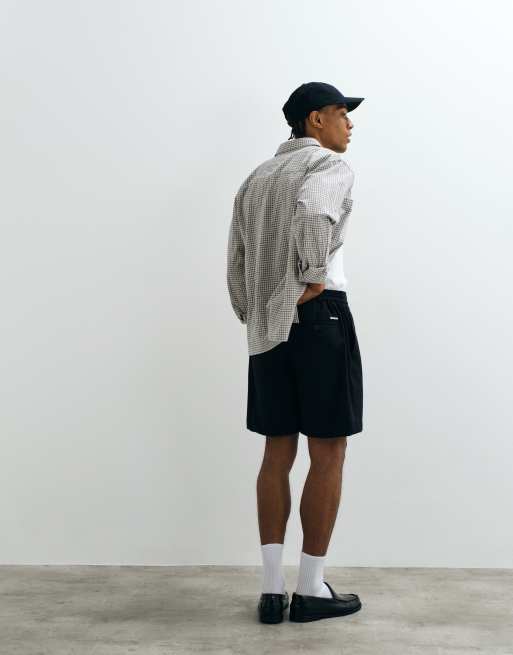 Belier relaxed fit tailored shorts in black, 5 of 5