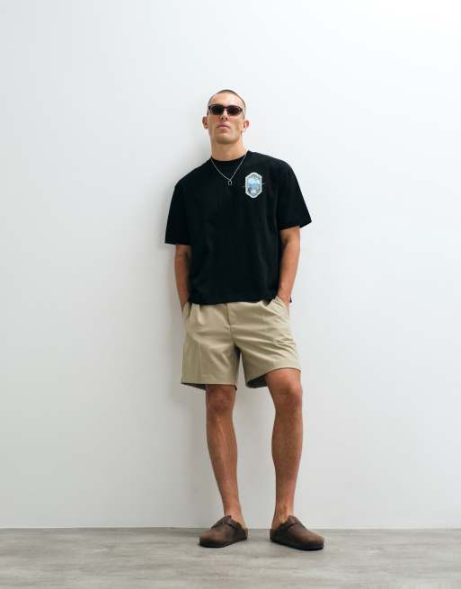Belier relaxed fit tailored shorts in light beige, 2 of 5