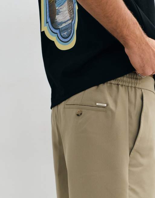 Belier relaxed fit tailored shorts in light beige, 4 of 5