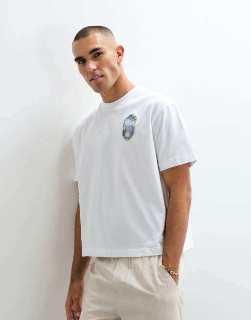 Belier sicilian view back print graphic t-shirt in white, 2 of 5