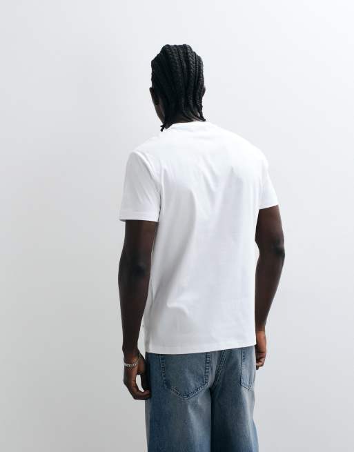 Belier - T-shirt bianca in 100% cotone mercerizzato con logo, 5 di 5