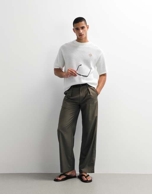 Belier - T-shirt girocollo bianca con toppa con logo all'uncinetto, 3 di 7