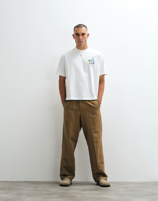 Belier tequila back print graphic t-shirt in off white, 2 of 5