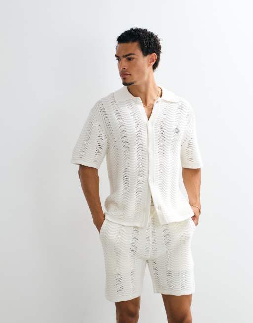 Belier weißes Häkel-Strickhemd als Kombiteil, 5 von 5