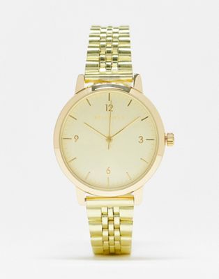 Bellfield chunky link strap watch in gold - Click1Get2 Black Friday