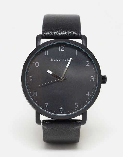 Bellfield – Czarny minimalistyczny zegarek