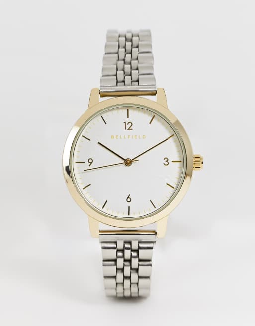 Bellfield - Horloge met armband van roestvrij staal in zilver