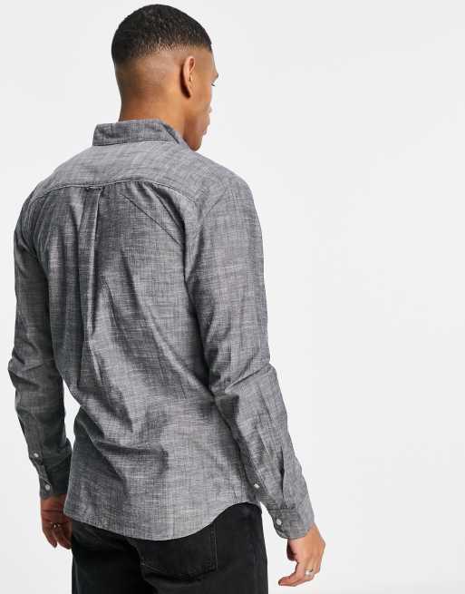 Mens long sleeve chambray clearance shirt