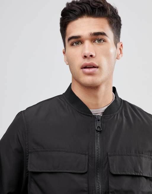 Bellfield leather hotsell aviator jacket