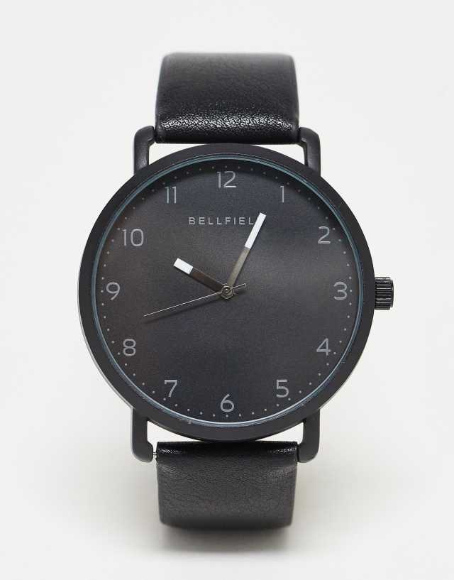 Bellfield minimal tonal watch in black