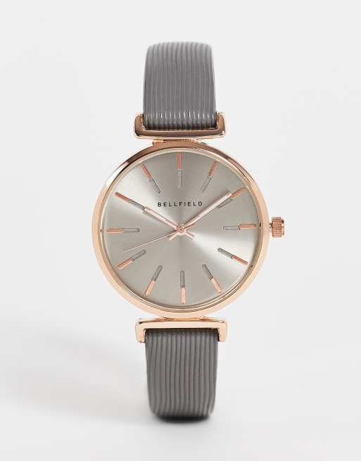 Bellfield - Minimalistisch horloge in grijs en roségoud