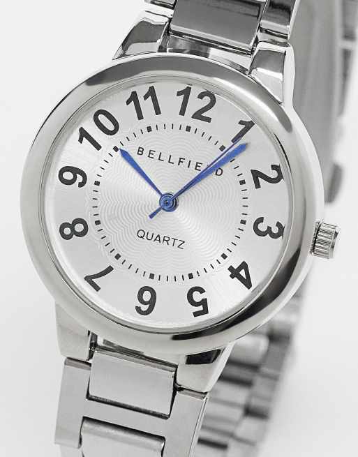 Bellfield - Orologio con bracciale a maglie argento