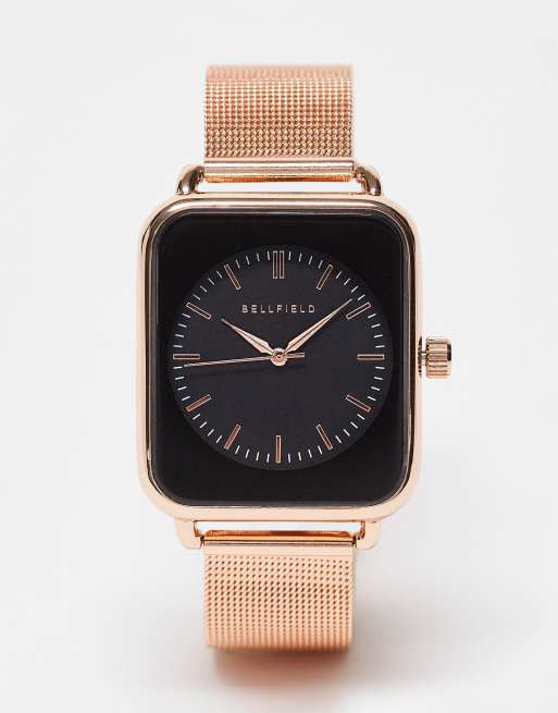 Bellfield - Orologio con quadrante stile rétro, colore oro
