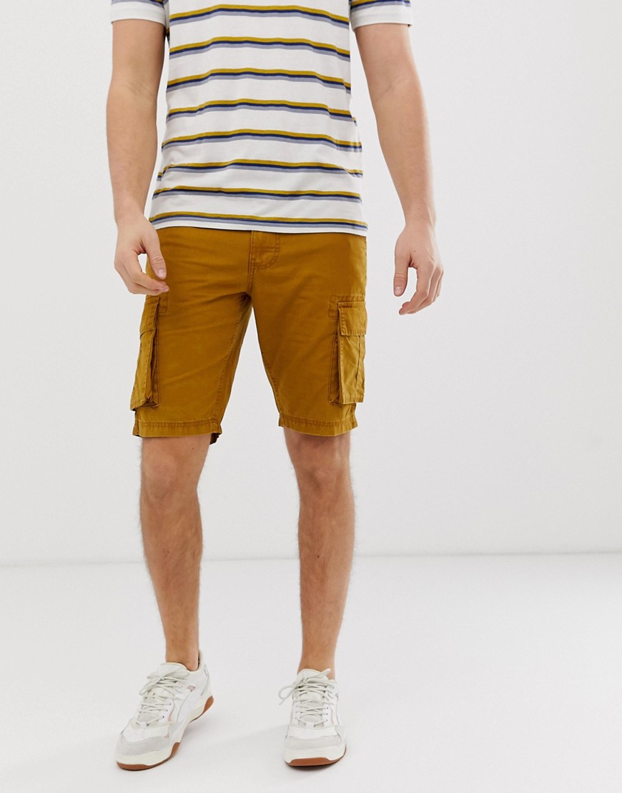 Bellfield - Pantaloncini cargo color cuoio-Marrone