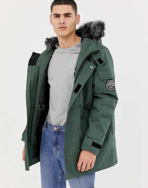 Bellfield parka with discount faux fur hood