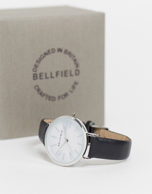 Bellfield pu strap watch with silver detail