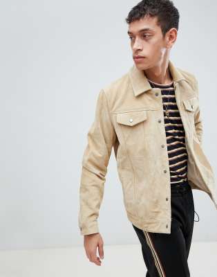 beige suede jacket