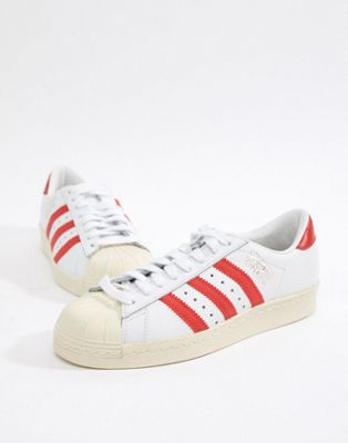 Бело-красные кроссовки adidas Originals Superstar Og | ASOS