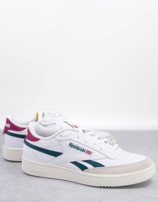 фото Бело-синие кроссовки reebok club c revenge-белый