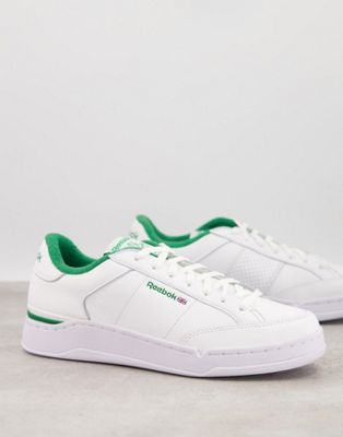 фото Бело-зеленые кроссовки reebok ad court-белый