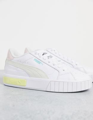 Бело-желтые кроссовки Puma Cali Star-Белый