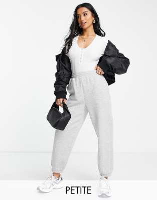 фото Белое боди в рубчик missguided petite-белый