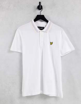   Asos Белое поло с окантовкой Lyle & Scott-Белый