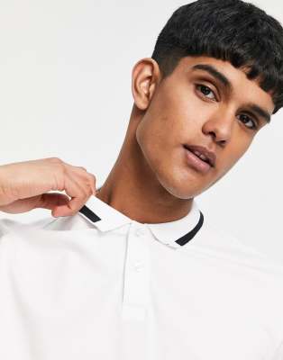   Asos Белое поло с окантовкой Only & Sons-Белый