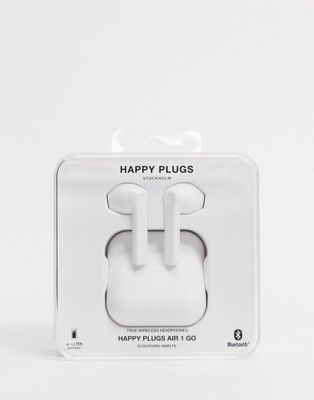 фото Белые беспроводные наушники happy plugs air1 go-бесцветный