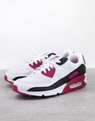 фото Белые/бордовые кроссовки nike air max 90-белый