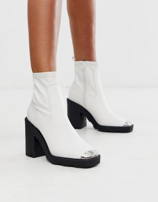 ASOS белые ботильоны