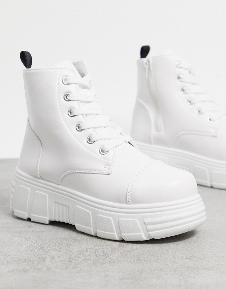 фото Белые ботинки из искусственной кожи в спортивном стиле koi footwear-белый