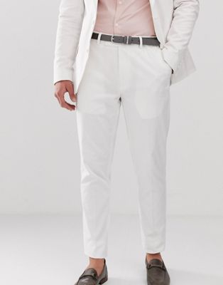 фото Белые брюки скинни из эластичного хлопка asos design wedding-белый