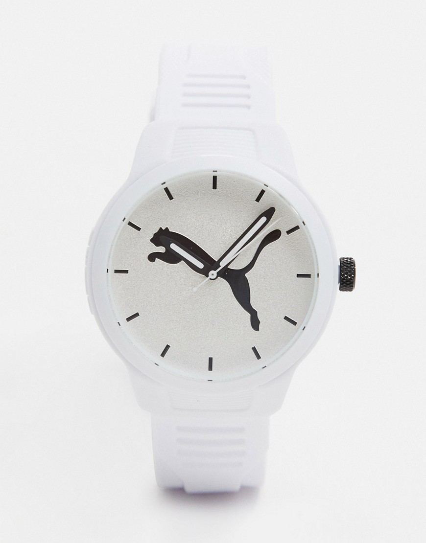 фото Белые часы с логотипом puma reset p5012-белый