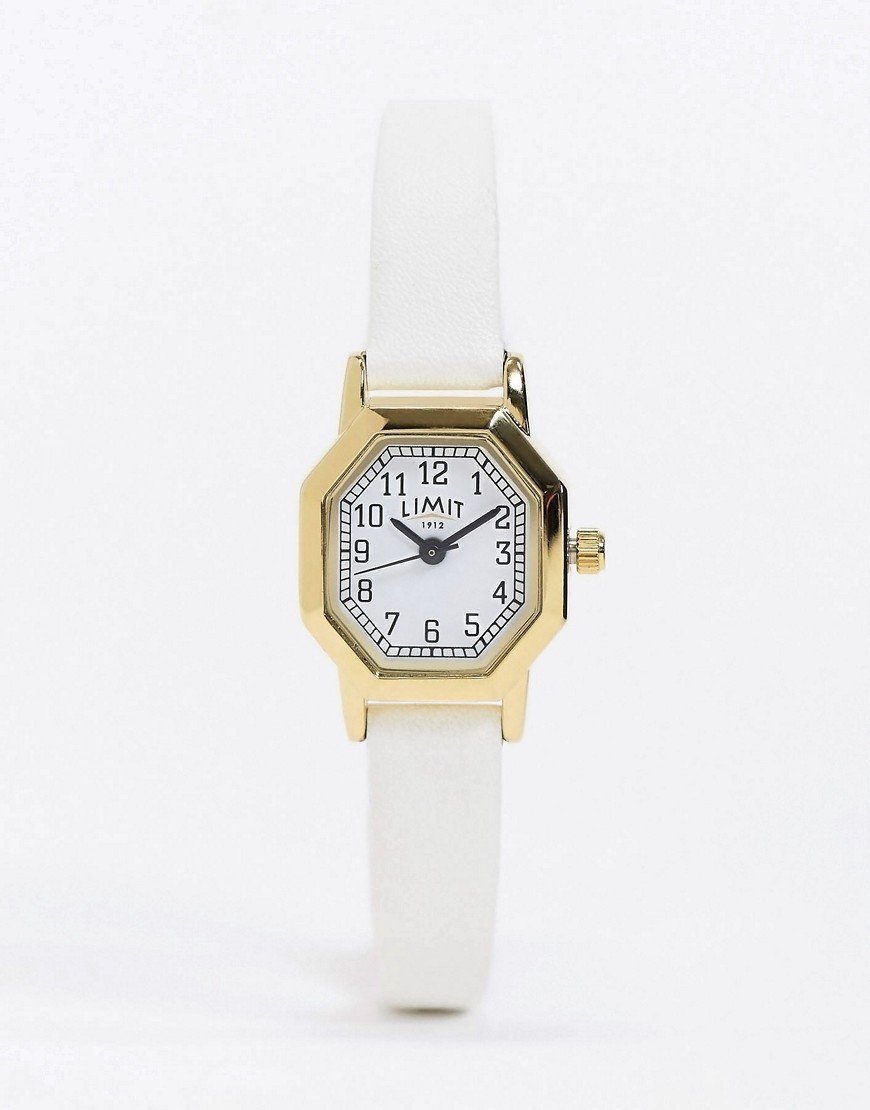 фото Белые часы с ремешком из искусственной кожи limit-белый
