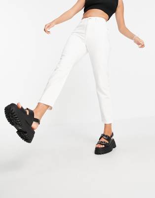   Asos Белые джинсы в винтажном стиле Noisy May-Белый