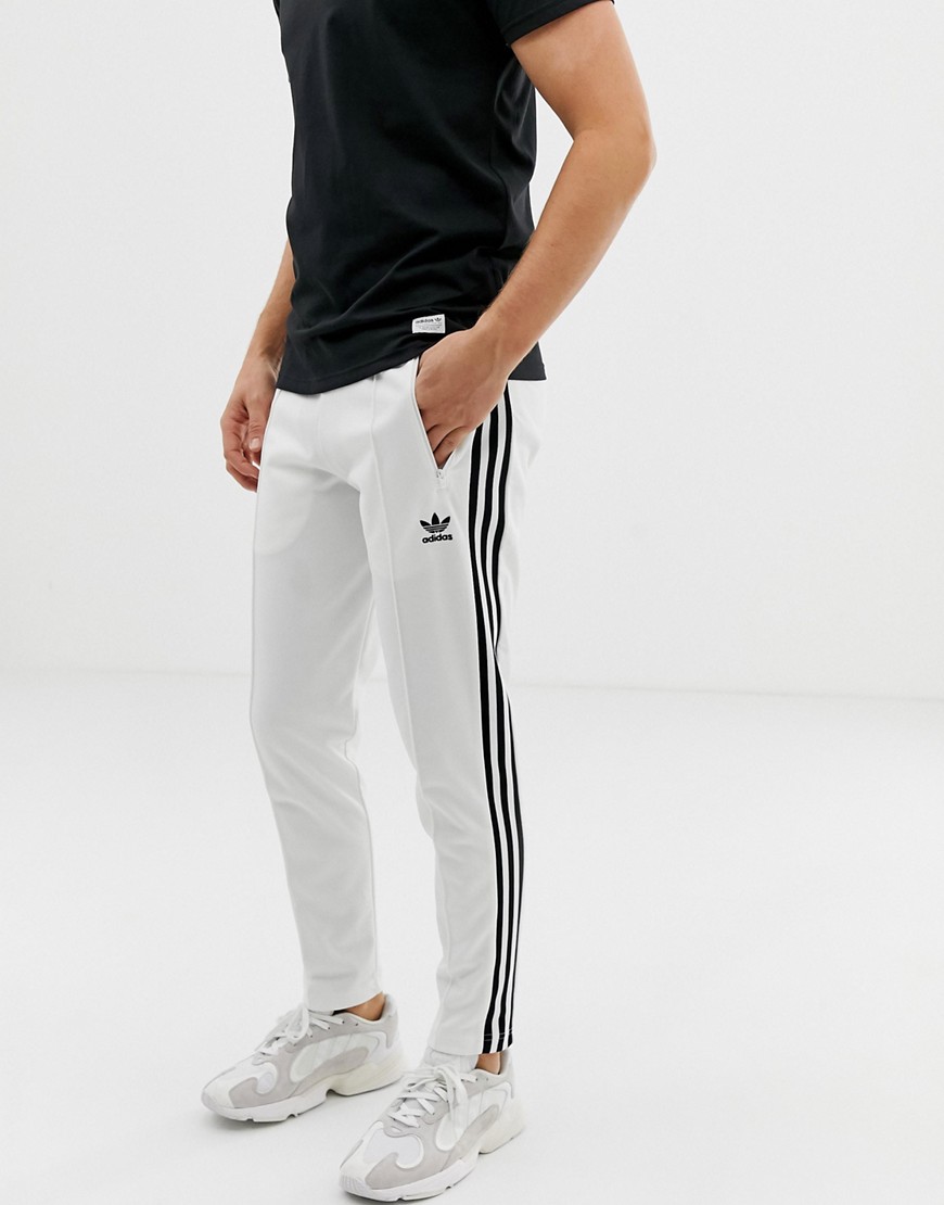 фото Белые джоггеры с полосками adidas originals beckenbauer 3-белый