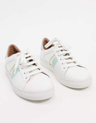 Белые кеды на платформе с полосками Carvela-Белый