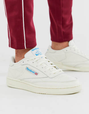 фото Белые кожаные кроссовки reebok club c 85 vintage-белый