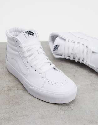 vans sk8 high white