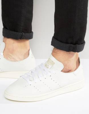 adidas stan smith leather sock white