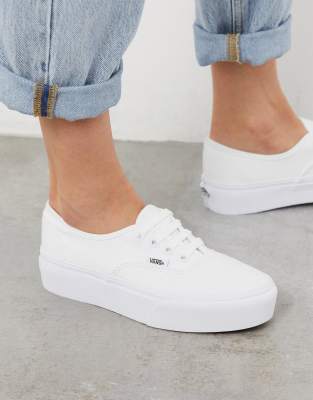 Vans authentic White кожаные