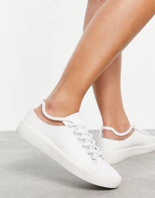   Asos Белые кроссовки на прорезиненной подошве и с тисненым логотипом River Island-Белый